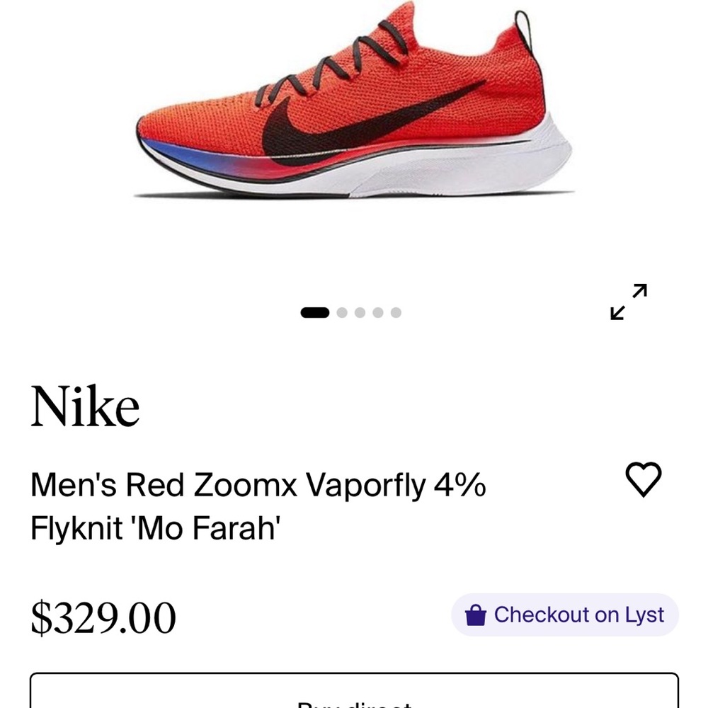 NIB! Nike Vaporfly 4% Flyknit Running Shoes